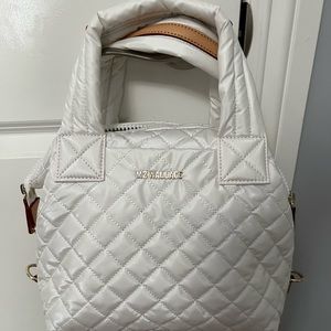 MZ Wallace small Sutton Deluxe in Pearl Metallic color.